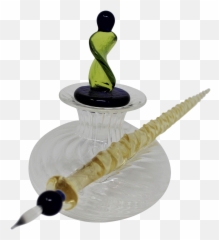 Murano Glass Pen And Inkwell - Cold Weapon Png,Inkwell Png