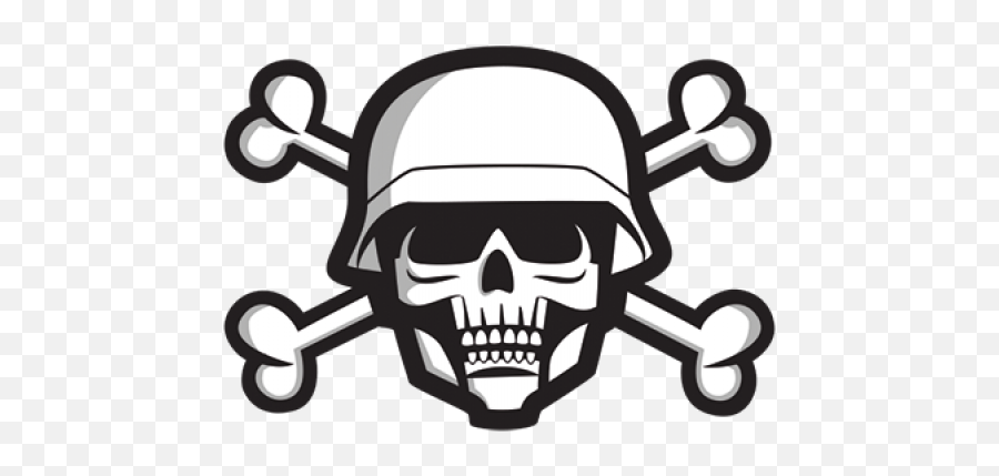 Skull - Crossbones Militarysticker Soldier Skull Png,Skull And Crossbones Transparent Background