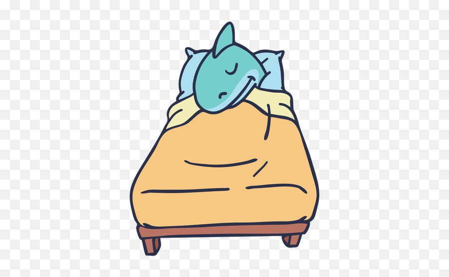 Shark Sleeping In Bed Cartoon - Transparent Png U0026 Svg Vector Shark Sleeping In Bed,Cartoon Shark Png