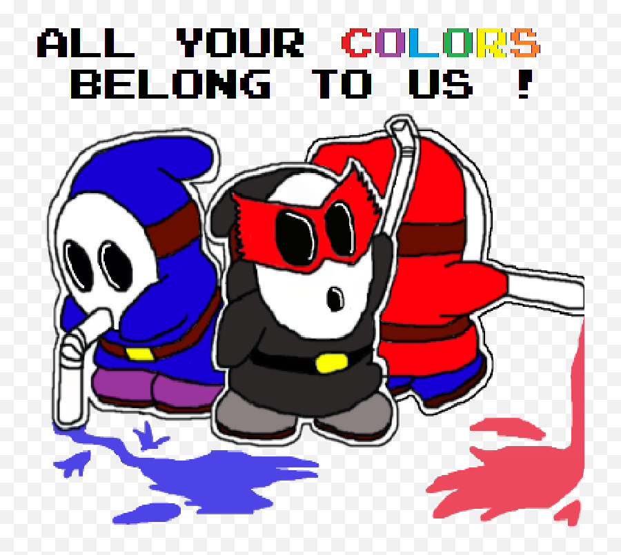 Bandit And Slurp Guys - Paper Mario Shy Bandit Transparent Slurp Guy Paper Mario Color Splash Png,Shy Guy Png