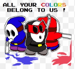 Bandit And Slurp Guys - Paper Mario Shy Bandit Transparent Slurp Guy Paper Mario Color Splash Png,Shy Guy Png