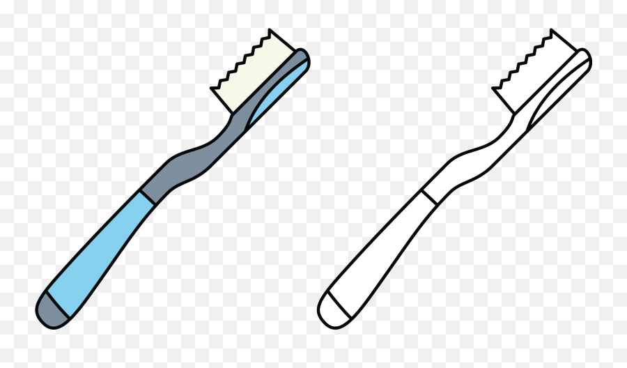Coloring Toothbrush For Kids - Horizontal Png,Toothbrush Transparent Background