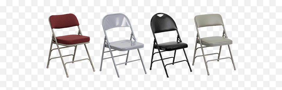 Metal Folding Chairs Plastic Padded - Solid Png,Lawn Chair Png