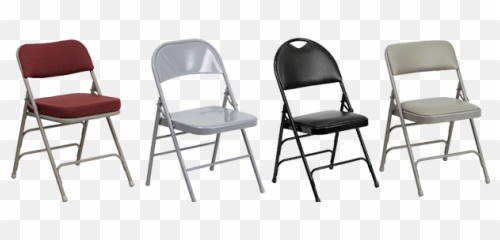 Metal Folding Chairs Plastic Padded - Solid Png,Lawn Chair Png