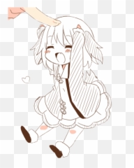 Head Pat Anime Neko Cat Girl - Chibi png
