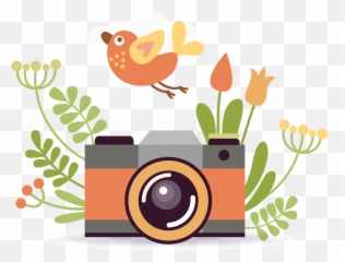 Photographic Film Camera Cartoon Poster Vector - Png