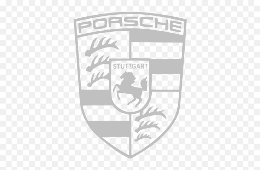 Silver Porsche Icon - Porsche Car Logo Drawing Png,Porsche Logo Png