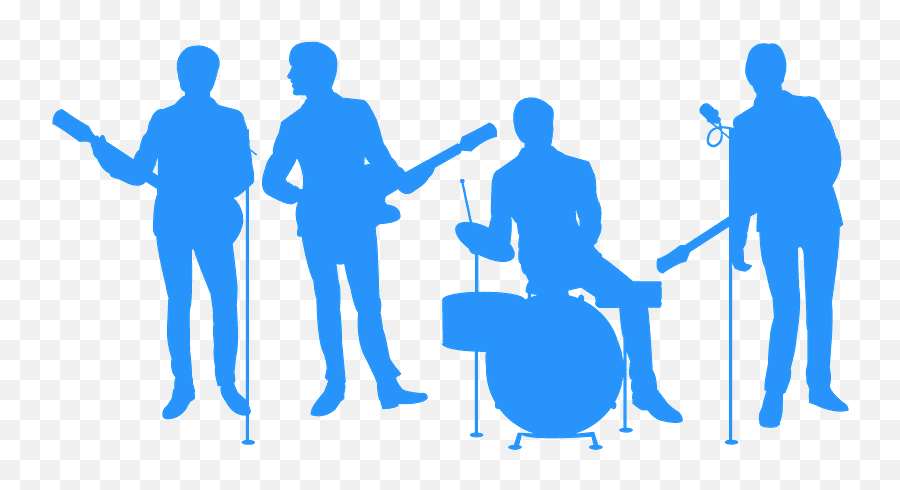 The Beatles Silhouette - Free Vector Silhouettes Creazilla Beatles Clock Png,The Beatles Transparent