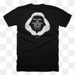 Shark Teeth Shirt U2014 Why Our Ancestors Left The Ocean Printed - Covid 19 Made In China Shirt Png,Shark Teeth Png