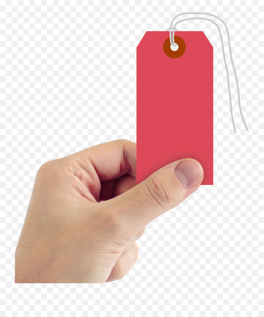 4 In X 2 - 18 In Red Tags With Strings Sku T3584srd Horizontal Png,Red String Png