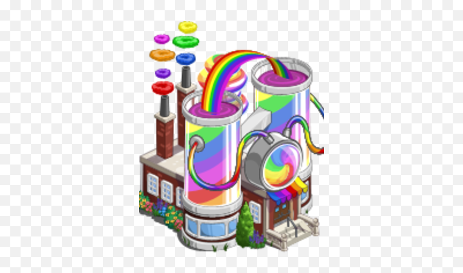 Rainbow Factory Farmville Wiki Fandom - Cylinder Png,Factory Icon Png