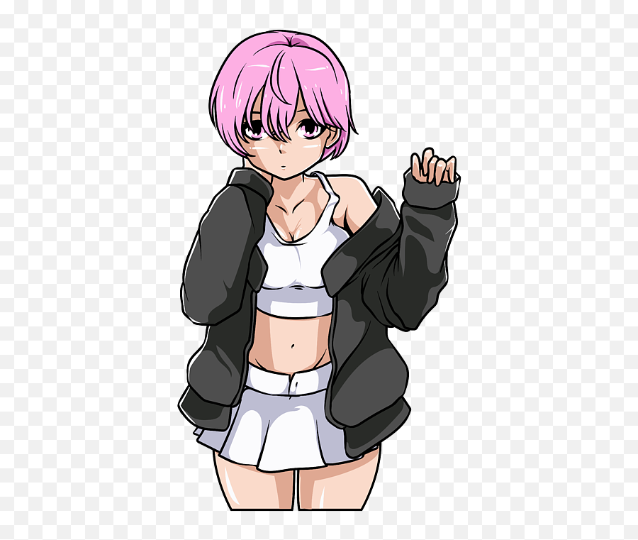 Cute Anime Girl Kawaii Waifu Senpai Japanese Fleece Blanket - Midriff Png,Aesthetic Anime Girl Icon