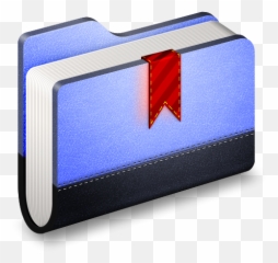 3d Library Folder Violet With Bookmark Icon Png Clipart - Cobalt Blue