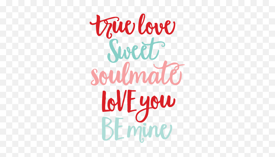 Library Of Word Svg Freeuse Stock Cute Png Files - Valentine Words Clipart,Love Word Png