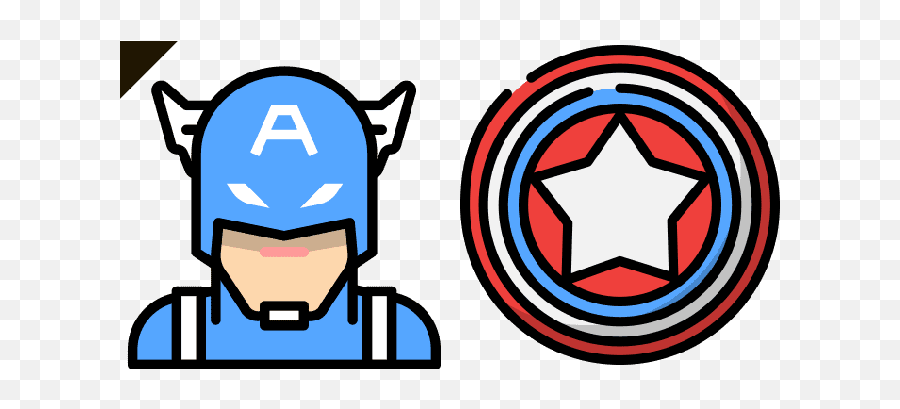 Superhero Captain America Cute Cursor - Captain America Flat Icon Png,Captain Marvel Icon