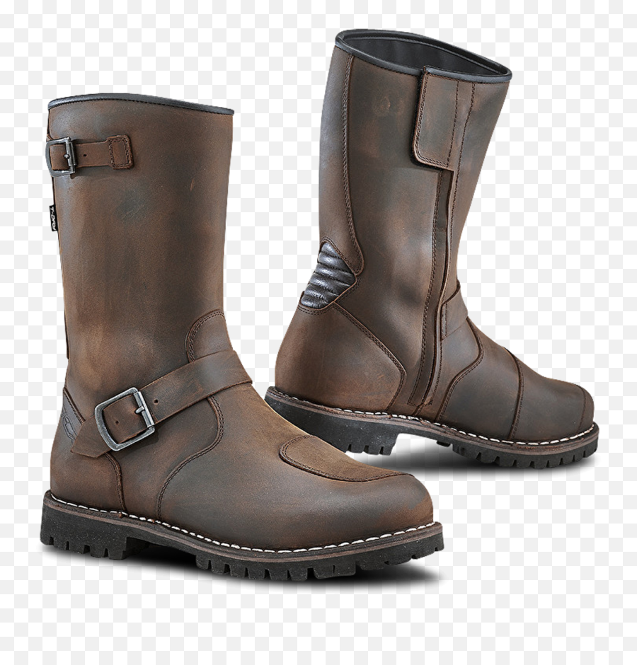 Stivali Moto Scrambler - Rediorg Brown Motorcycle Boots Nz Png,Icon 1000 Elsinore Motorcycle Boots