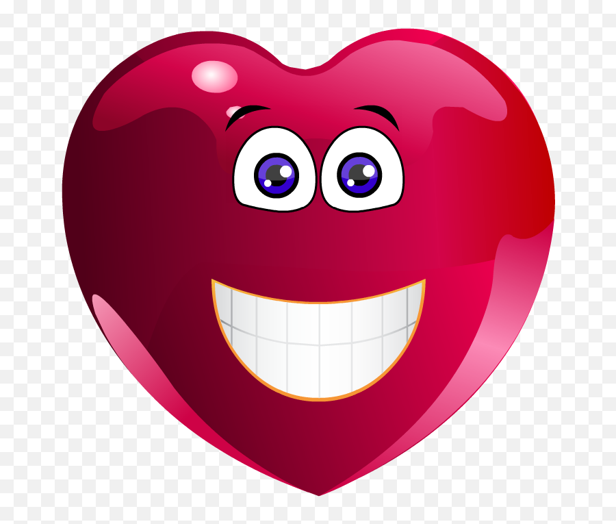 Red Love Heart Clipart - Clip Art Happy Heart Full Size Happy Heart Clipart Png,Happy Love Icon
