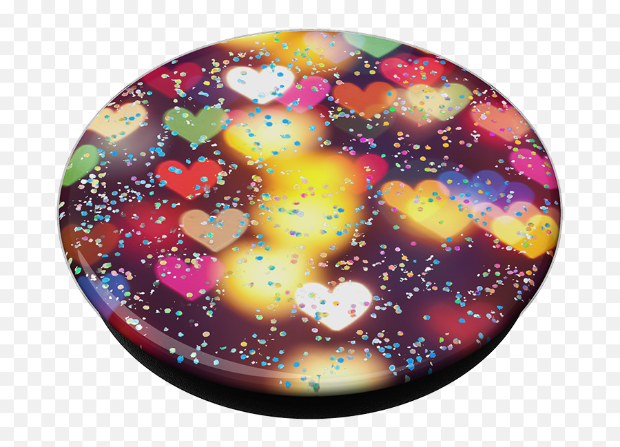 Glitter Bokeh Hearts - Popsockets Png,Bokeh Transparent