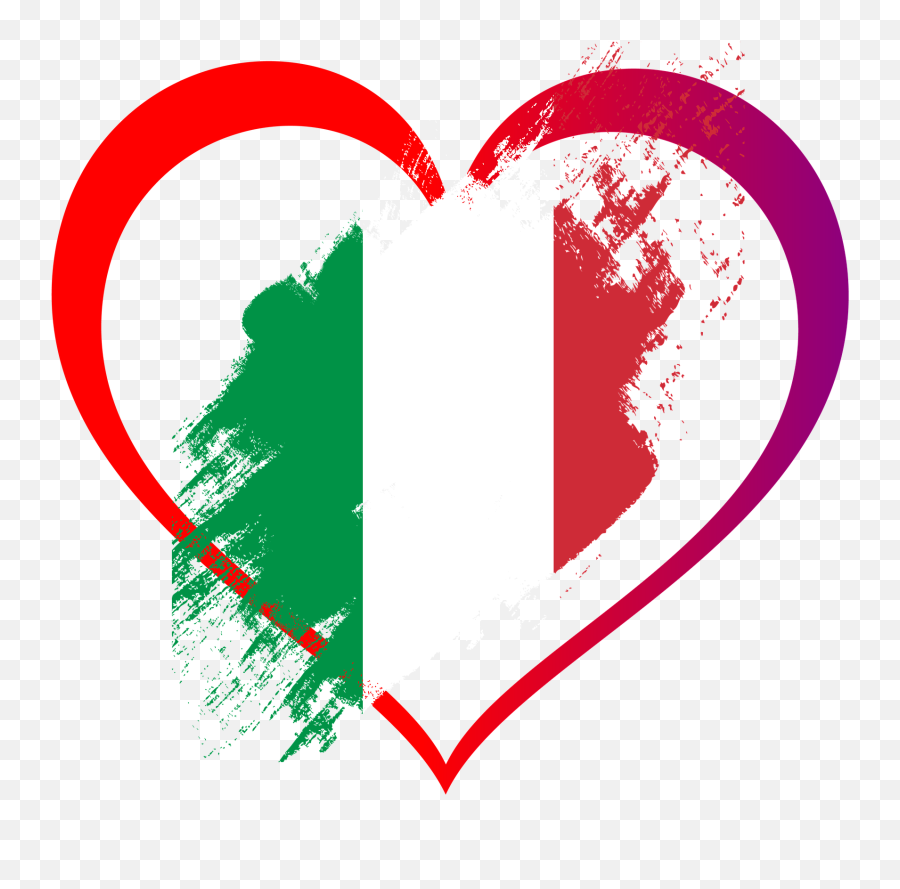 Made In Italy Png File - Spain Flag Heart,Italy Png