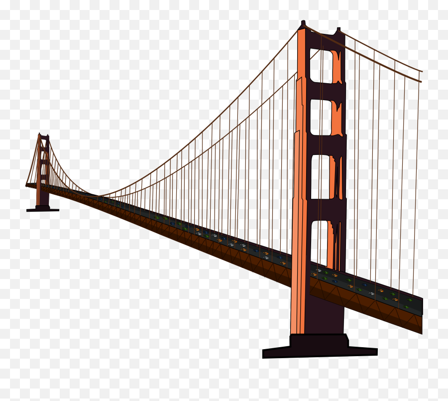 Download Simple Golden Gate Bridge - Golden Gate Bridge Png,Golden Gate Bridge Png