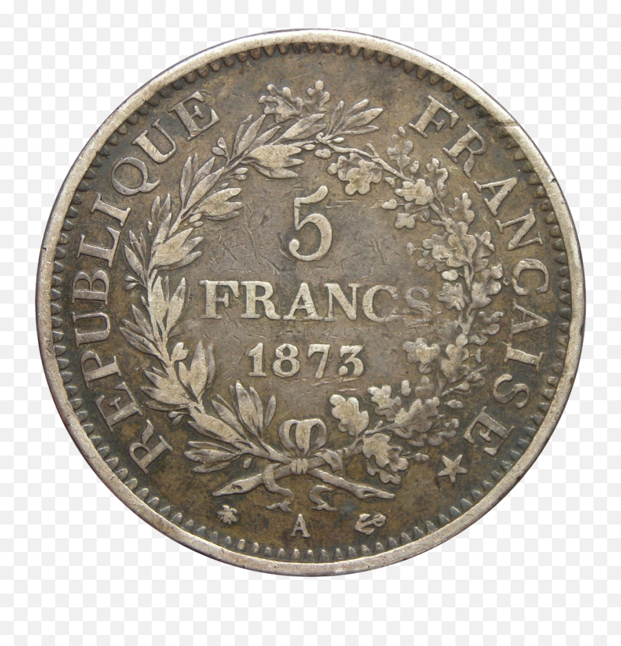 1870 - 1889 France 5 Francs Silver Crown Sdc Silver 5 Franc Coins Png,Silver Crown Png