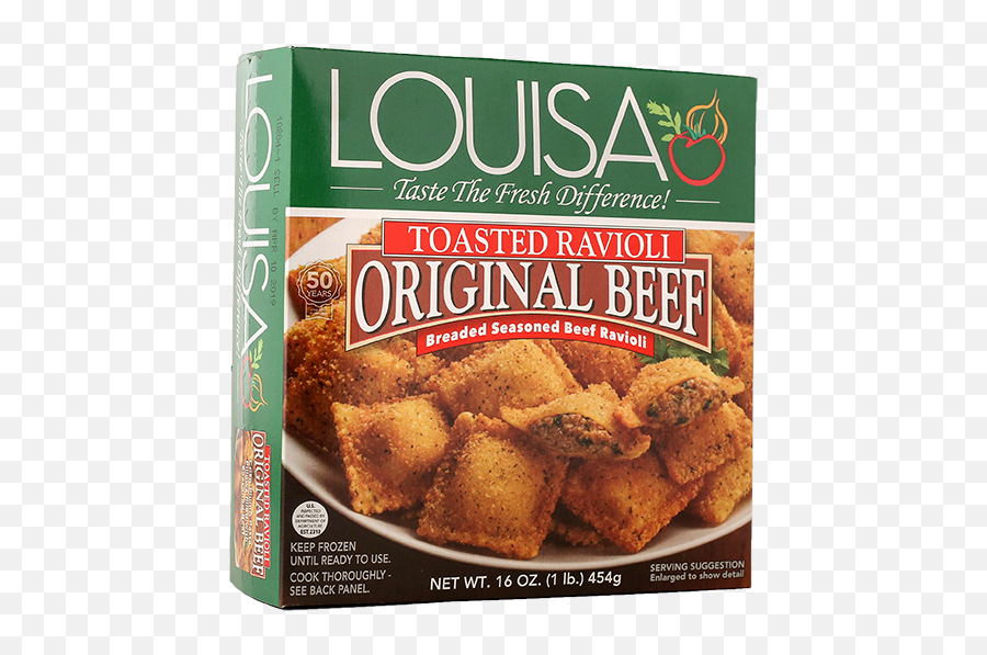Toasted Ravioli - Original Beef Louisa Foods Pasta Louisa Toasted Ravioli Png,Ravioli Png