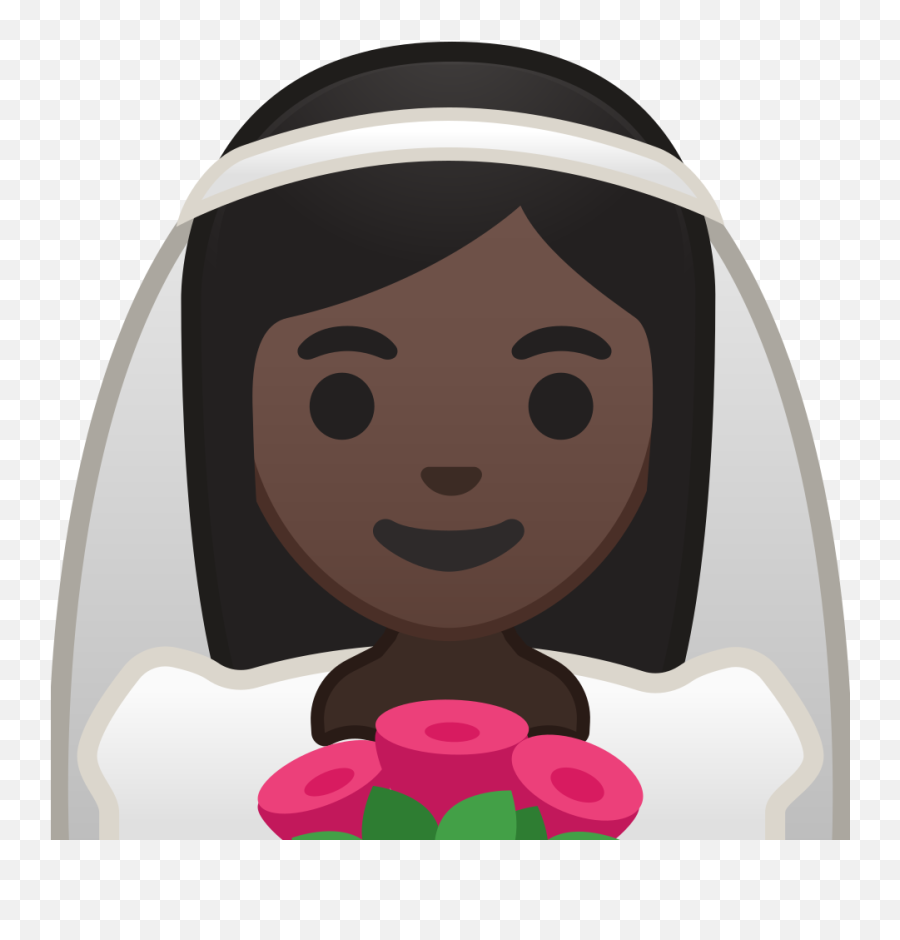 Bride With Veil Dark Skin Tone Icon - Bride Emoji Png,Family Emoji Png