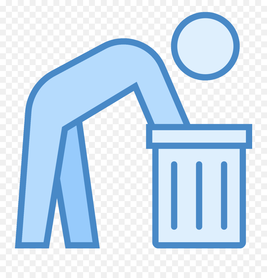 Download Itu0027s A Figure Of Man Leaning Over Into Garbage - Recycling Symbol Png,Garbage Png
