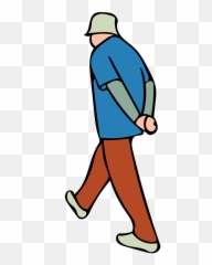 Old Man Walking Clipart Free Download Transparent Png - Clip Art