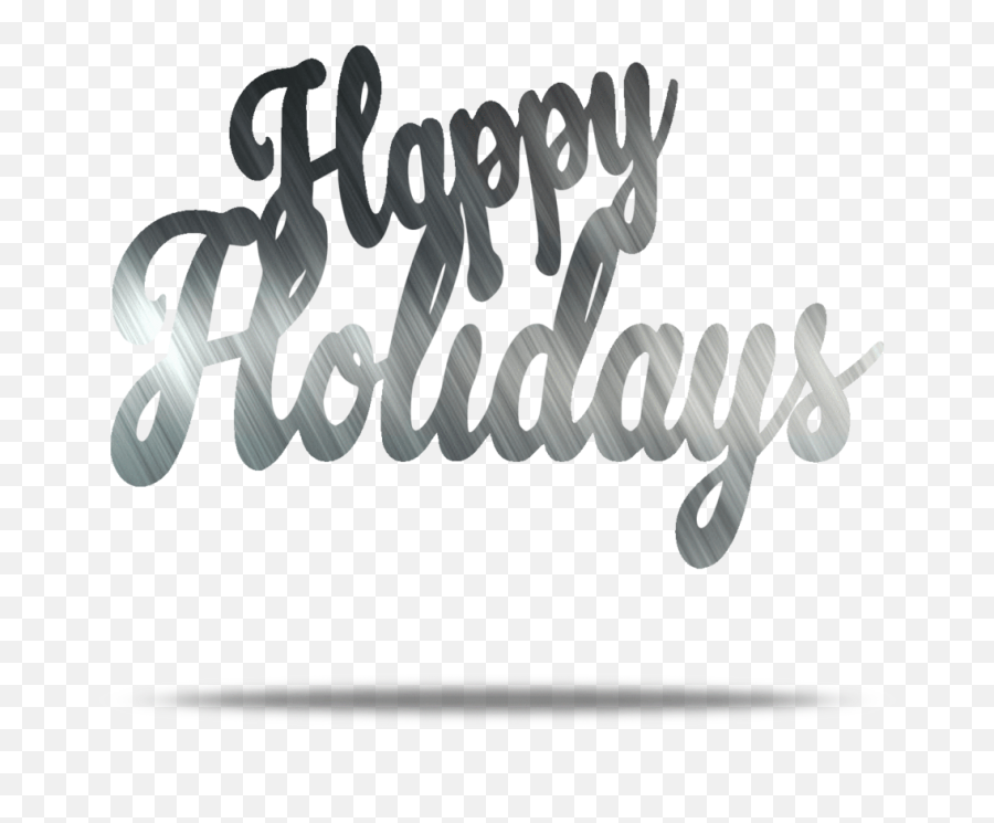 Happy Holidays Text Metal Wall Art U2013 Lakewood - Calligraphy Png,Happy Holidays Png