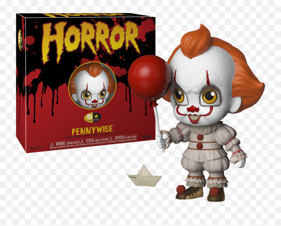 Funko 5 Star Horror Pennywise Vinyl Figure - Funko Prnnywise Png,Pennywise Transparent
