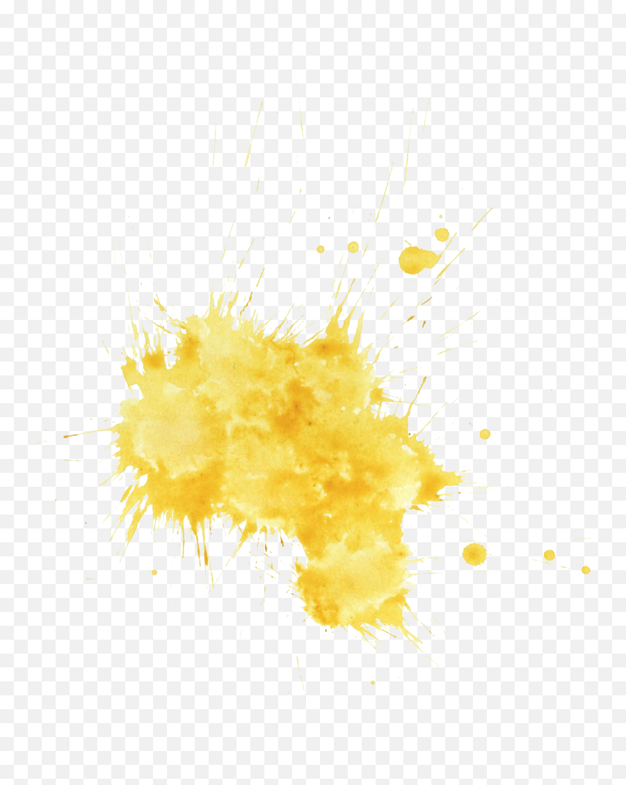 Yellow Watercolor Splash Png
