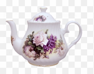 Heirloom Honeysuckle And Lavender Rose Teapot Tea Pots Png