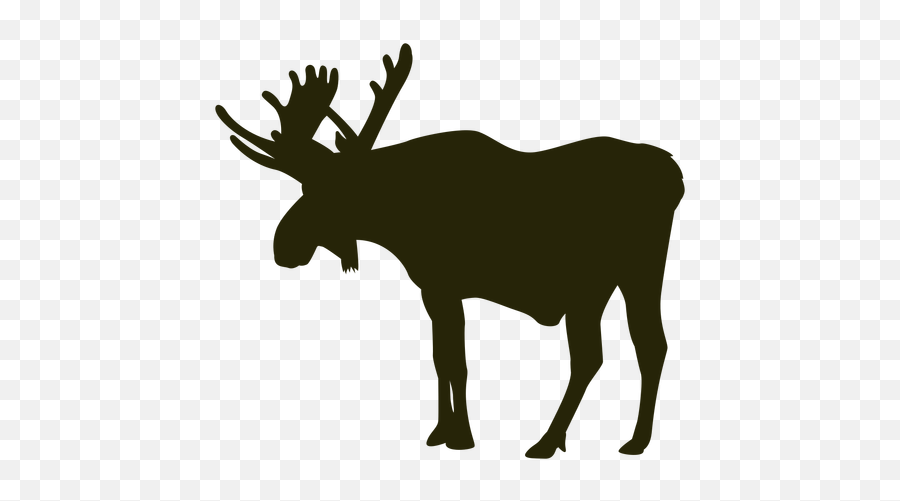 Hunting Moose Left Facing Standing - Transparent Png U0026 Svg Caribou,Moose Silhouette Png
