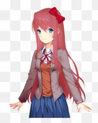 Sayori With Long Hair Ddlcmods - Sprites png