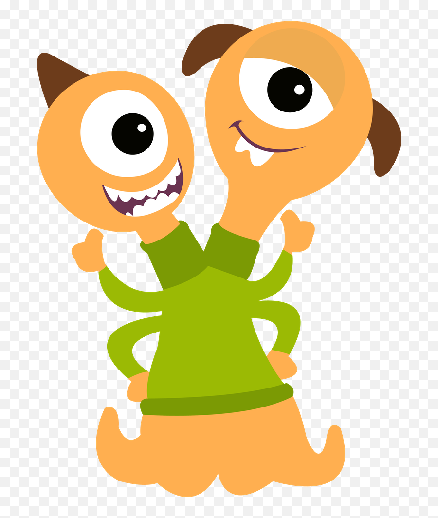 Minus - Say Hello Cute Monsters Monster Inc Party 2 Headed Monster Cartoon Png,Monsters Png