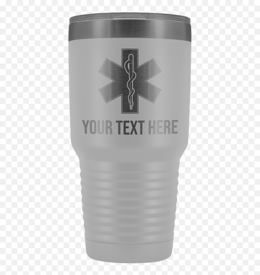 Star Of Life Emsparamedic Your Text Here 30oz Tumbler Free - Cylinder Png,Star Of Life Logo