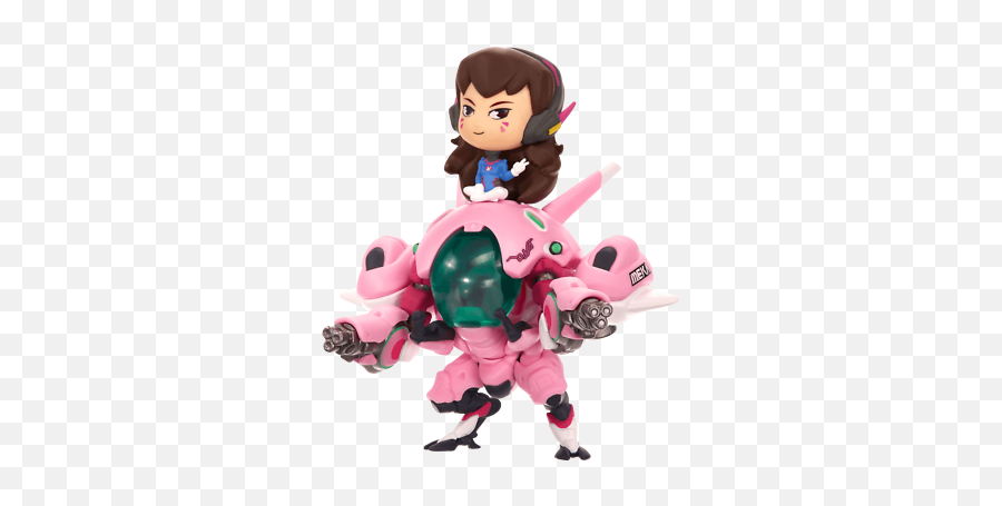Official Overwatch Dva With Meka Cute But Deadly Medium Figure Collectible Ebay - Cute But Deadly Overwatch Dva Png,Overwatch Dva Logo