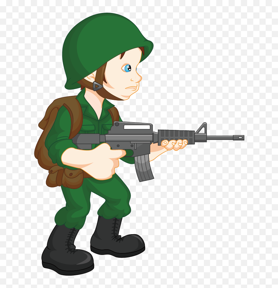 American Soldier - Boy Army Clip Art Hd Png Download Cartoon Boy With Gun,American Soldier Png