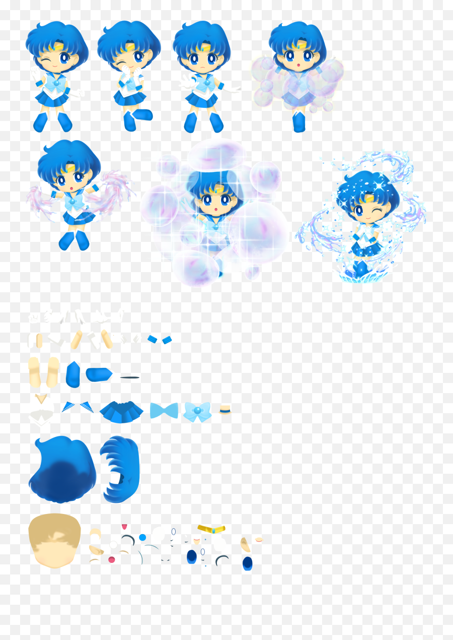 Sailor Moon Drops - Fictional Character Png,Sailor Mercury Png