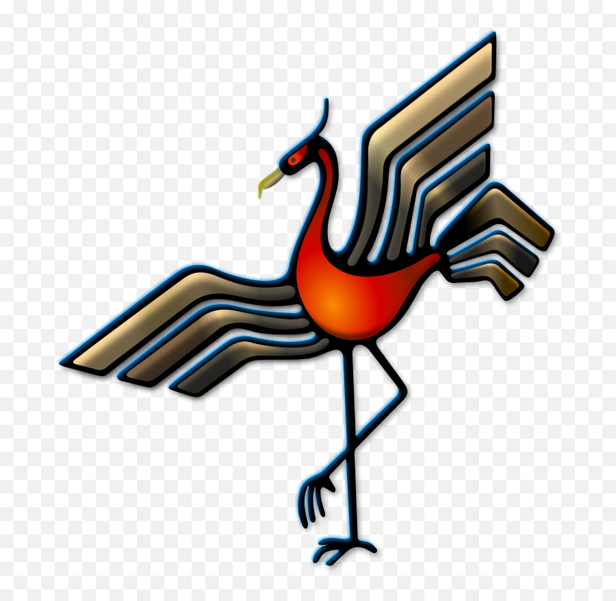 Cartoon Crane Bird Png Transparent - Bangau Animasi Jepang,Crane Bird Png