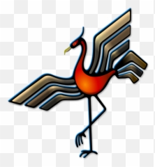 Cartoon Crane Bird Png Transparent - Bangau Animasi Jepang,Crane Bird Png