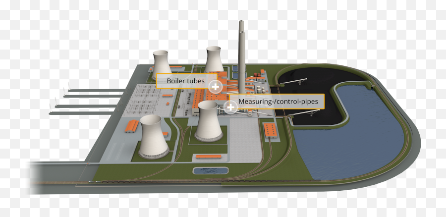 Conventional - Mannesmann Stainless Tubes Coal Power Plant Model Png,Coal Png