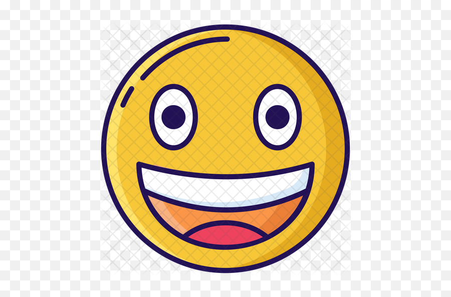 Laughing Emoji Icon Of Colored Outline - Happy Png,Laugh Emoji Transparent