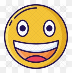 Laughing Emoji Icon Of Colored Outline - Happy png