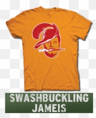 Jameis Winston Vintage Tampa Bay Buccaneers Logo Spoof - Shirt png