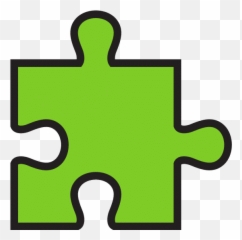 Puzzle Piece Isolated Flat Icon Design - Pieza Rompecabezas Verde png