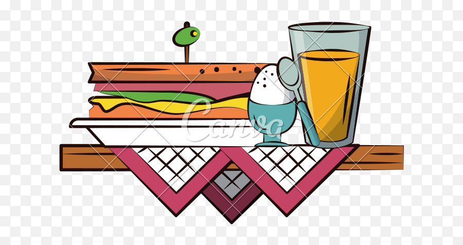 Morning Breakfast Food Vector Icon Illustration - Food Beer Glassware Png,Morning Icon