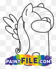 Fluttershy Among Us U2013 Free Printable Coloring Pages - Doll Squid Games png