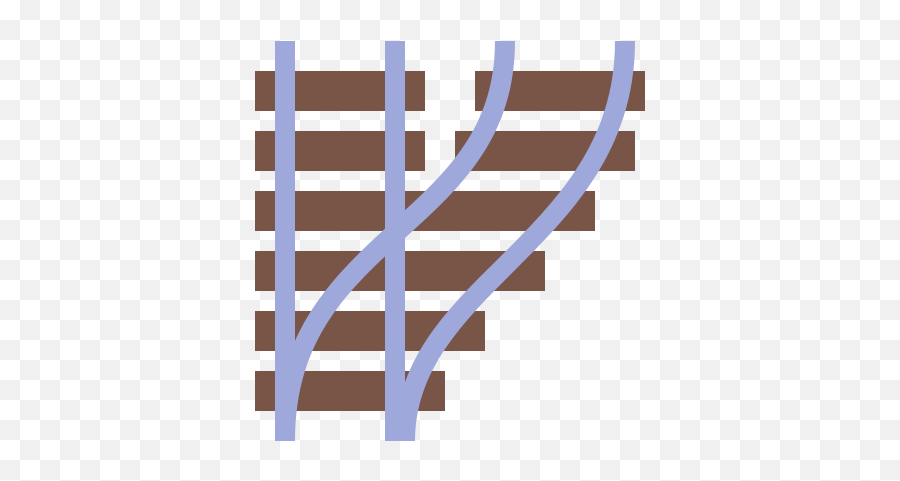 Train Track Icon In Color Style - Horizontal Png,Train Tracks Icon